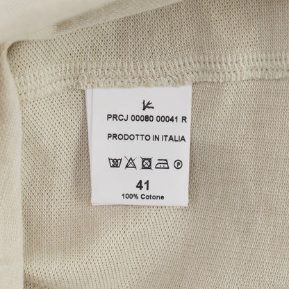 740$ ISAIA NAPOLI Dress Shirt Beige Jersey Stretch Medium Cotton 16 - 41