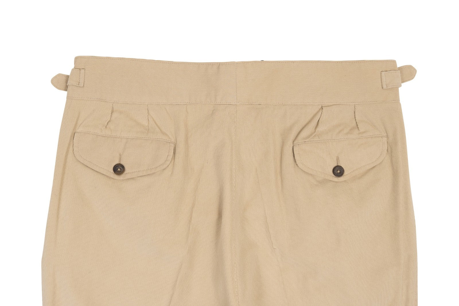 650$ RUBINACCI NAPOLI "Manny" Beige High Rise Pant Corduroy Cotton 36 US / 52 EU