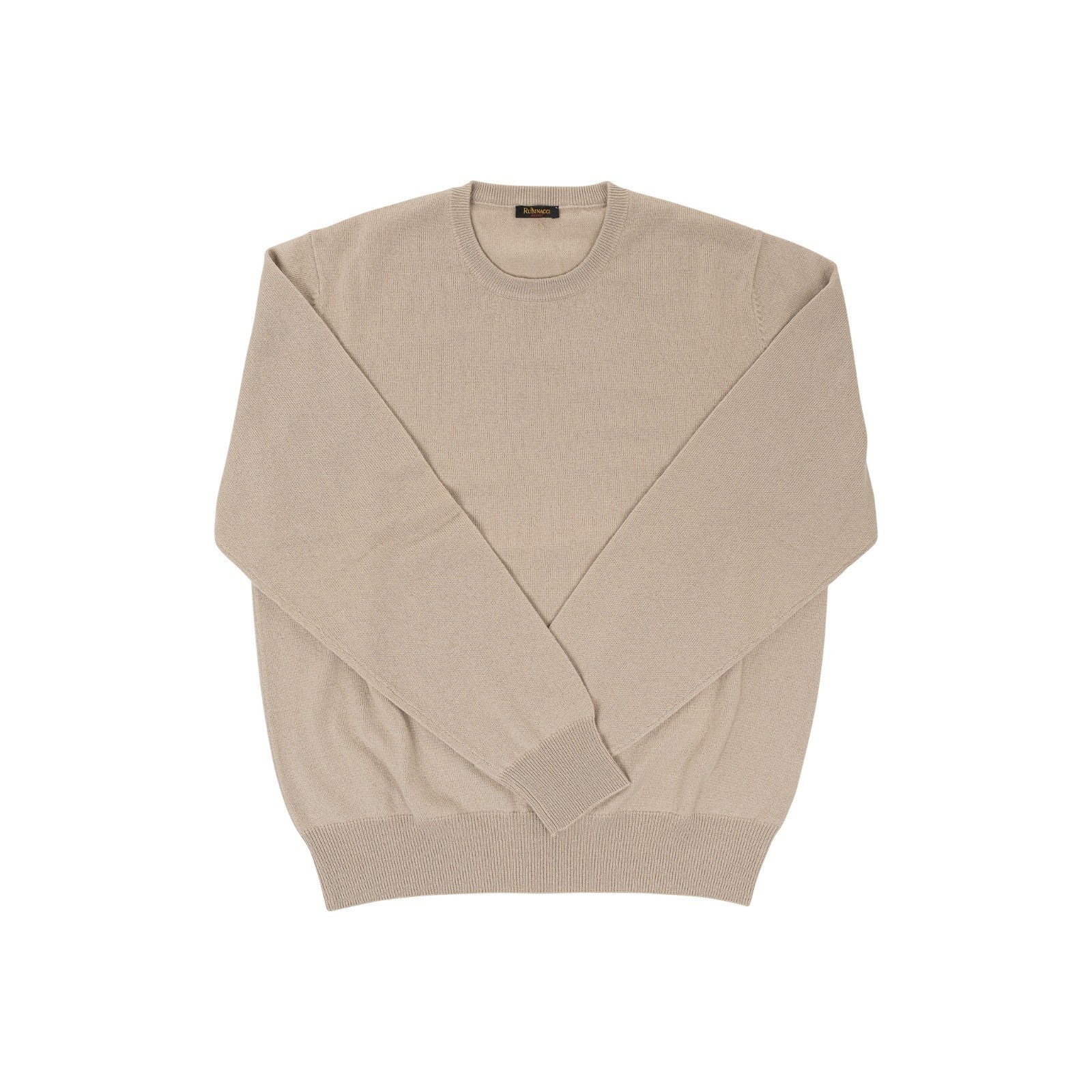750$ RUBINACCI NAPOLI Beige Sweater Crewneck 100% Soft Cashmere Size M