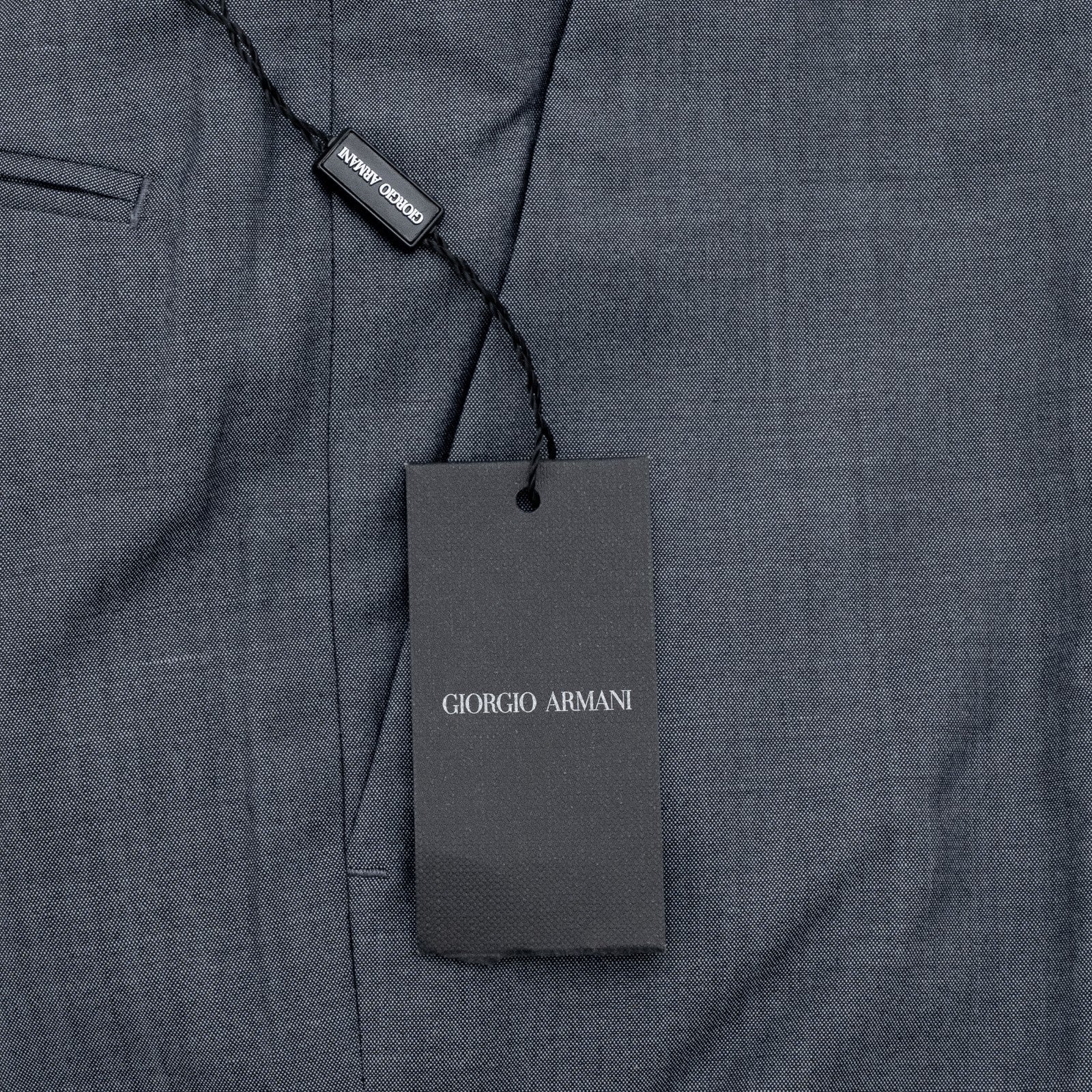 1600$ GIORGIO ARMANI Black Label Dress Pant Fine Wool Bluish Grey 36 US  52 IT