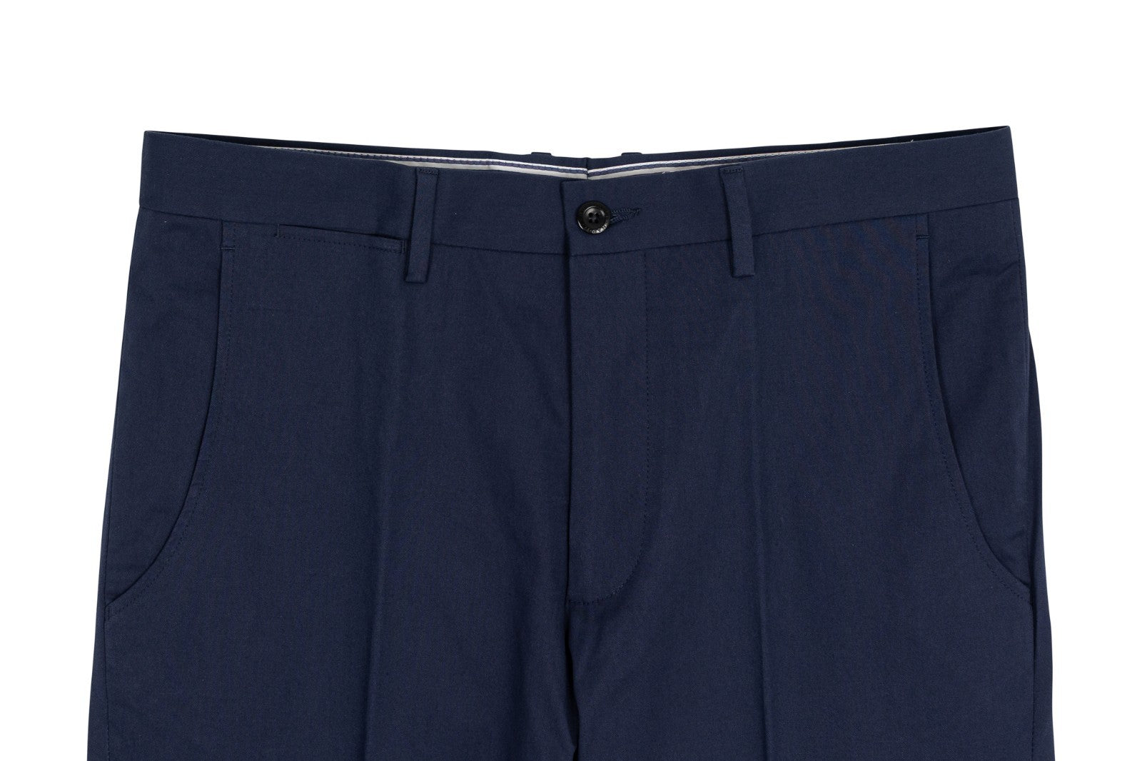 625$ RUBINACCI NAPOLI "Luca" Blue Navy Cotton Trouser Pant 30 US / 46 EU