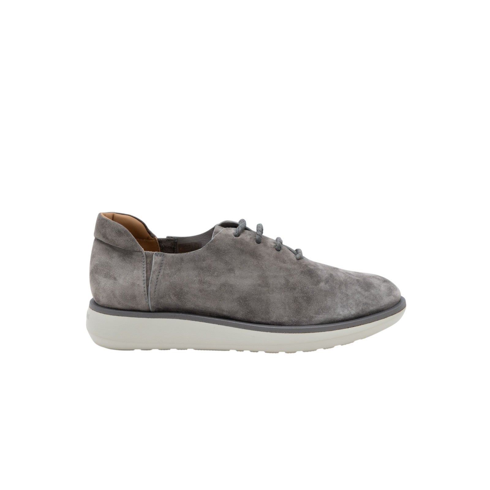 1120$ GIORGIO ARMANI Derby Shoes Gray Taupe Suede 5 UK  6 US  39 IT