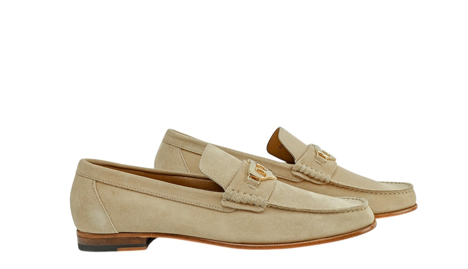 1200$ TESTONI "Bracciano" Unlined Loafer Suede Calf Wheat 10 UK / 11 US / 44 IT