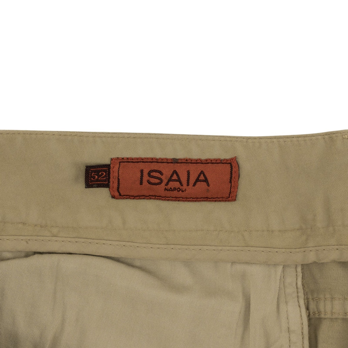 850$ ISAIA NAPOLI Beige 5 Pockets Chino Pant Cotton Cashmere 36 US / 52 EU