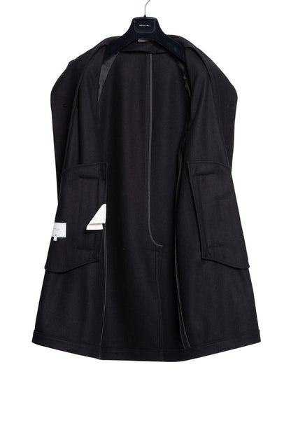 $1600 BOGLIOLI MILANO Blue Navy "DUSTER" Long Coat Heavy Wool 40 US / 50 EU