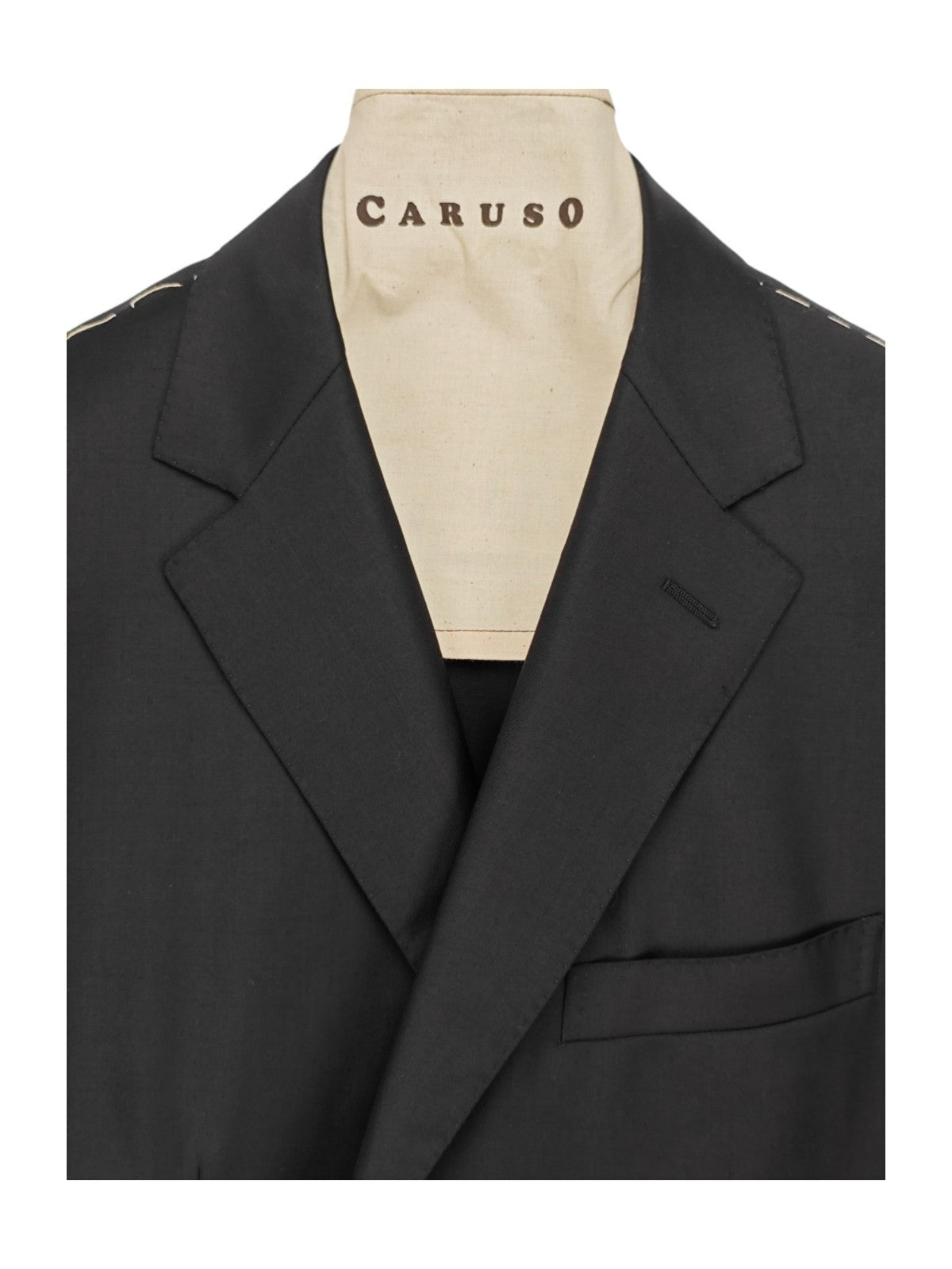 $2200 RAFFAELE CARUSO Black Suit LORO PIANA Wool 150's  44 US / 54 EU