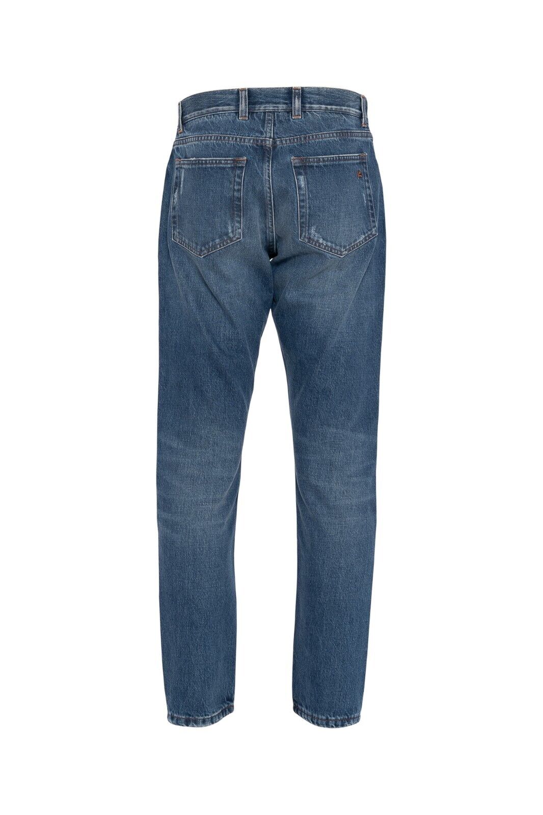 690$ ISAIA NAPOLI Blue Scratch Denim Jeans Trousers Pant Cotton 32 US / 48 EU