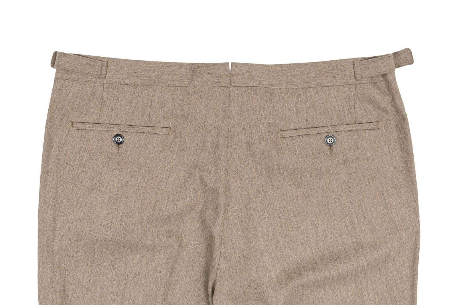 670$ RUBINACCI NAPOLI Beige Flannel Wool 120's Stretch Dress Pant 40 US / 56 EU