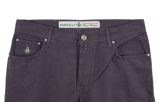 415$ LUIGI BORRELLI NAPOLI Washed Dark Purple Denim Jeans Cotton 35 US / 51 EU