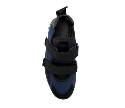 1450$ GIORGIO ARMANI Sneakers Shoes Tech Suede Strapped Blue Black Lug Sole