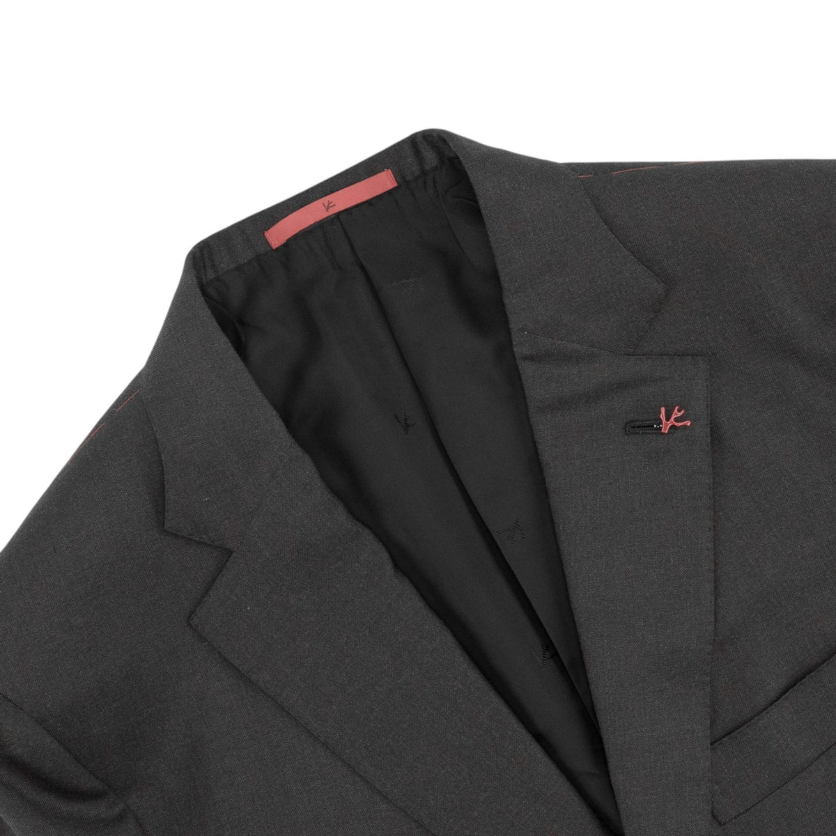 $7120 ISAIA "Gregorio" Dark Gray Suit Hand-Sewn Wool Aquaspider Water Repellent