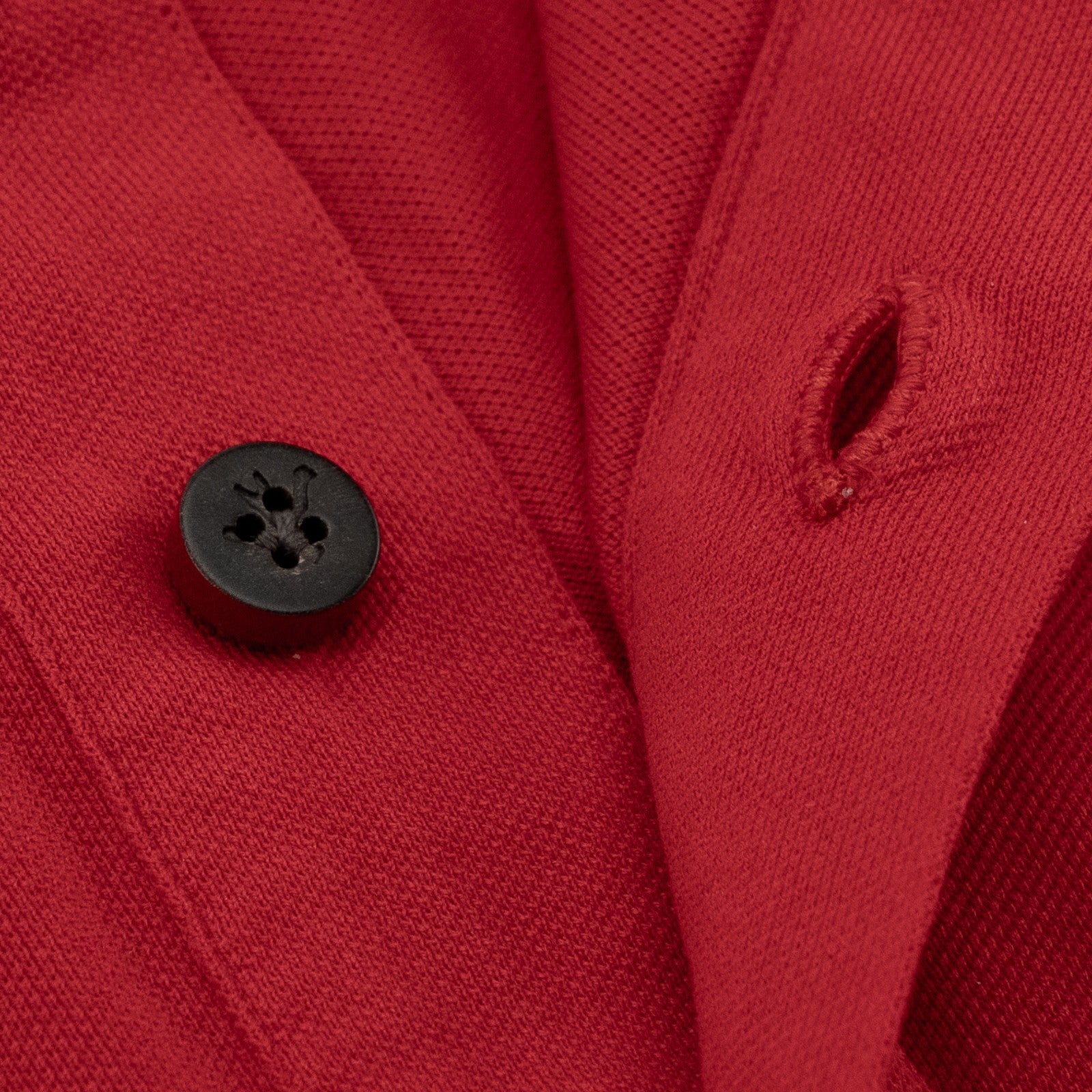 575$ ISAIA NAPOLI Garment Dyed Cotton Piquet Short Sleeve Polo Red