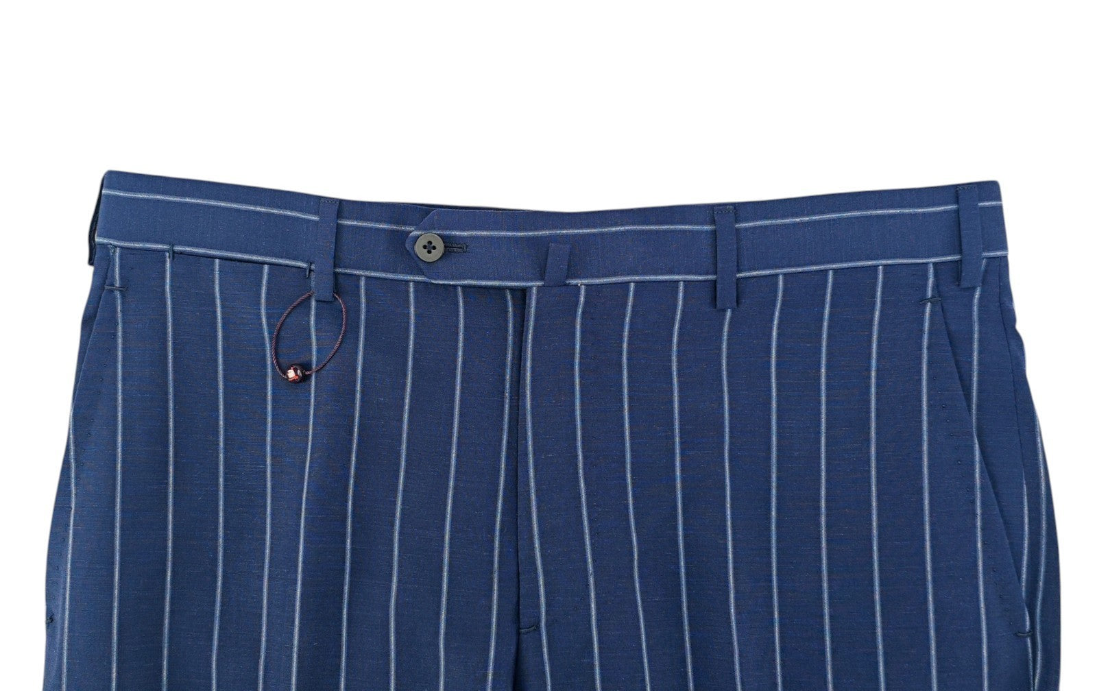 1450$ ISAIA Blue Tapered Dress Pant Wool Linen Mohair 36 US / 52 EU 8R