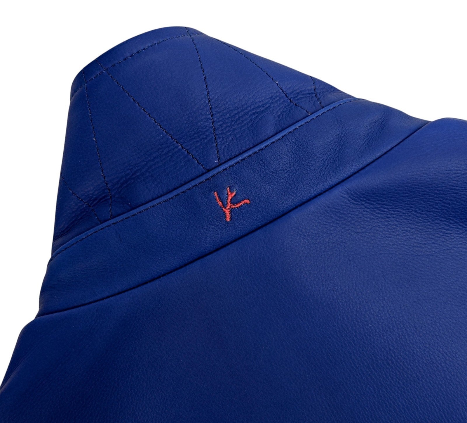 $6890 ISAIA NAPOLI Blue Belted Trench Jacket Calf Leather 38 US / 48 EU