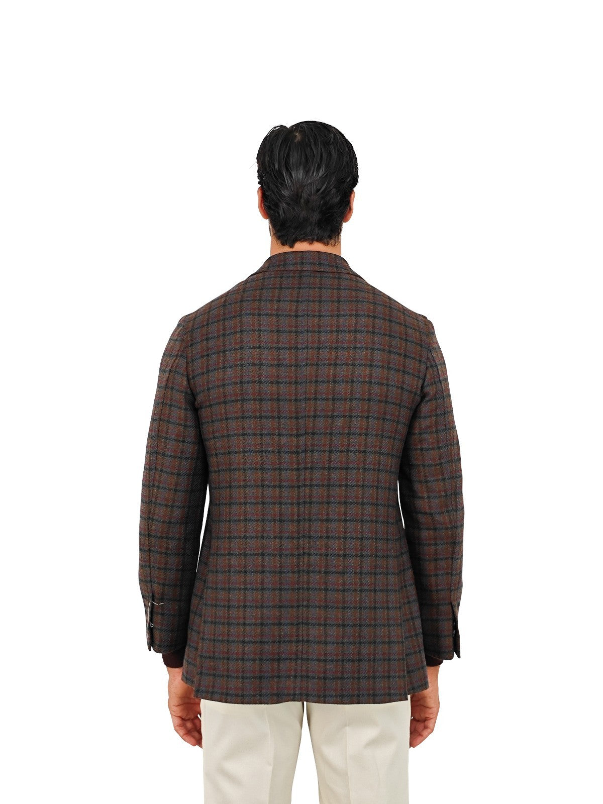 $2200 RUBINACCI Jacket Sport Coat Glen Check 100% Cashmere Tweed 36 US / 46 EU