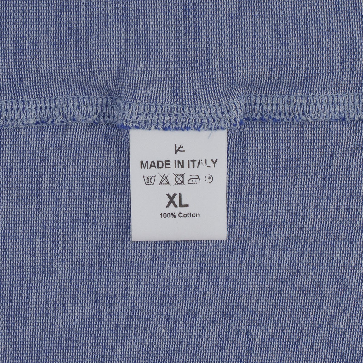 550$ ISAIA NAPOLI Cotton Jersey Short Sleeve Polo Blue Size XL