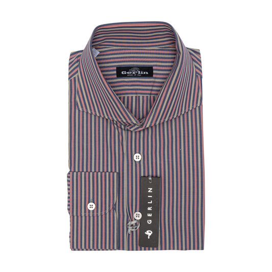 690$ ITALIAN LUXURY GERLIN Shirt Striped Cotton 16 - 41  3F BIJAN