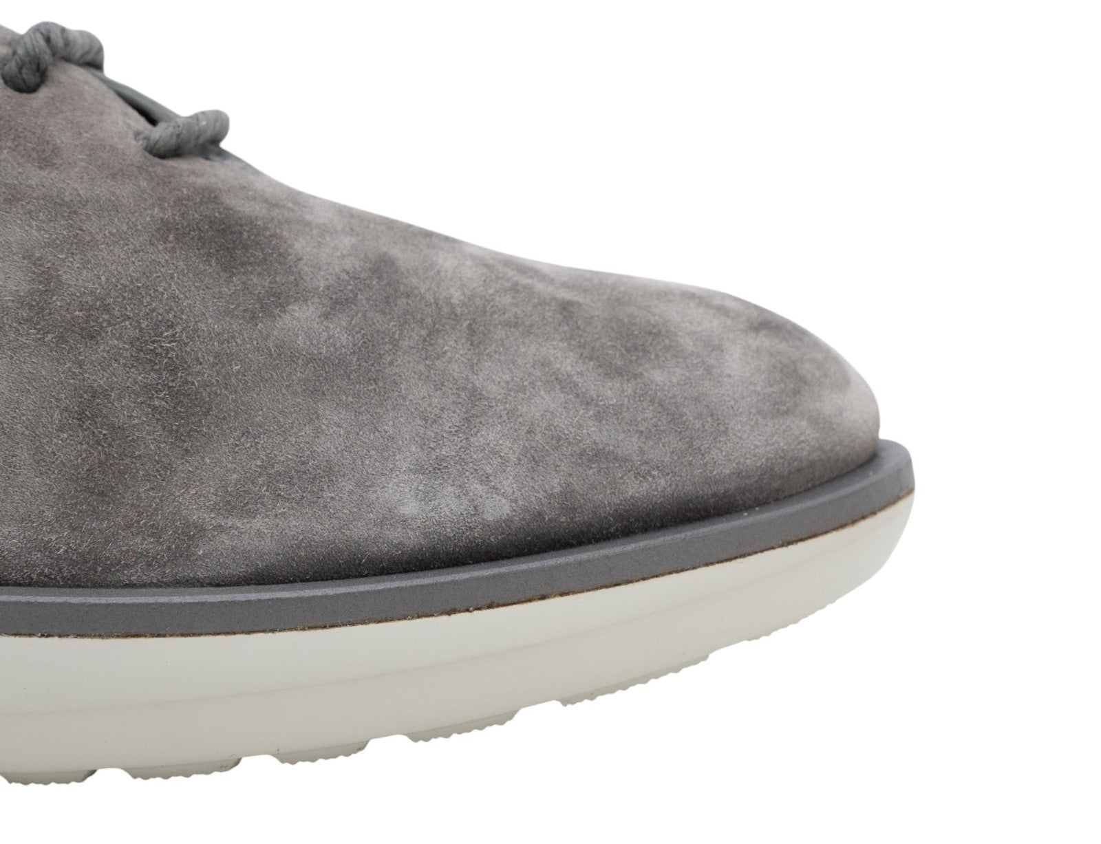 1120$ GIORGIO ARMANI Derby Shoes Gray Taupe Suede 5 UK  6 US  39 IT