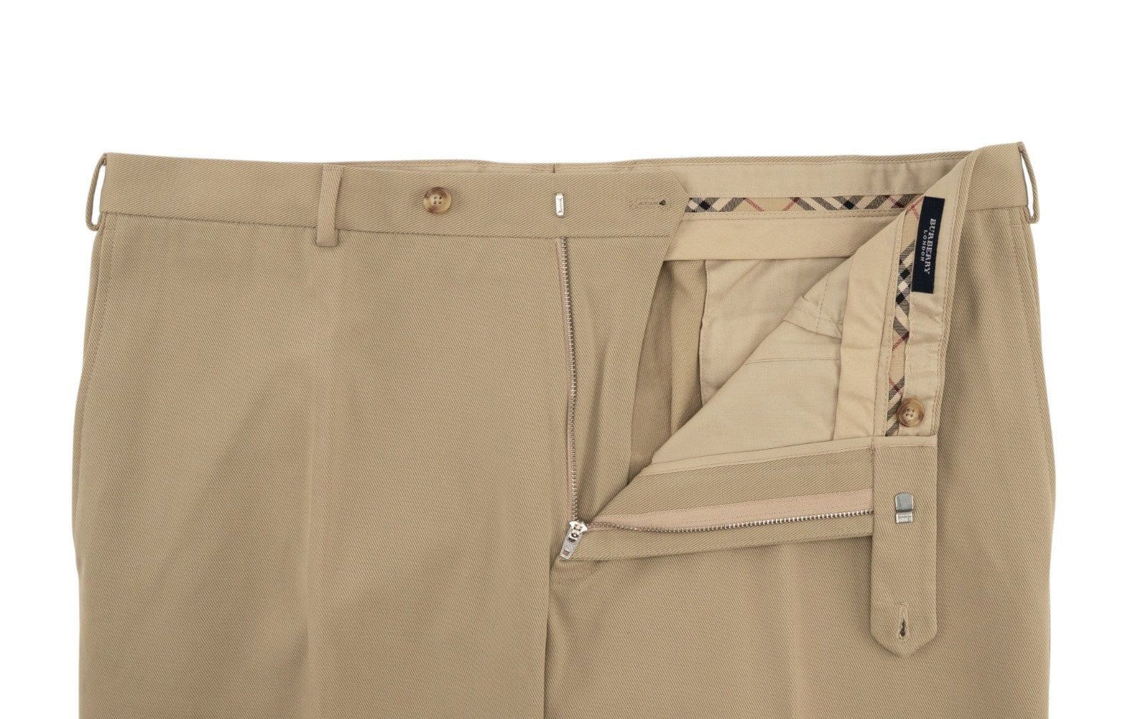 700$ BURBERRY LONDON Beige Chino Cotton Trouser Pant Regular Fit 42 US / 58 EU