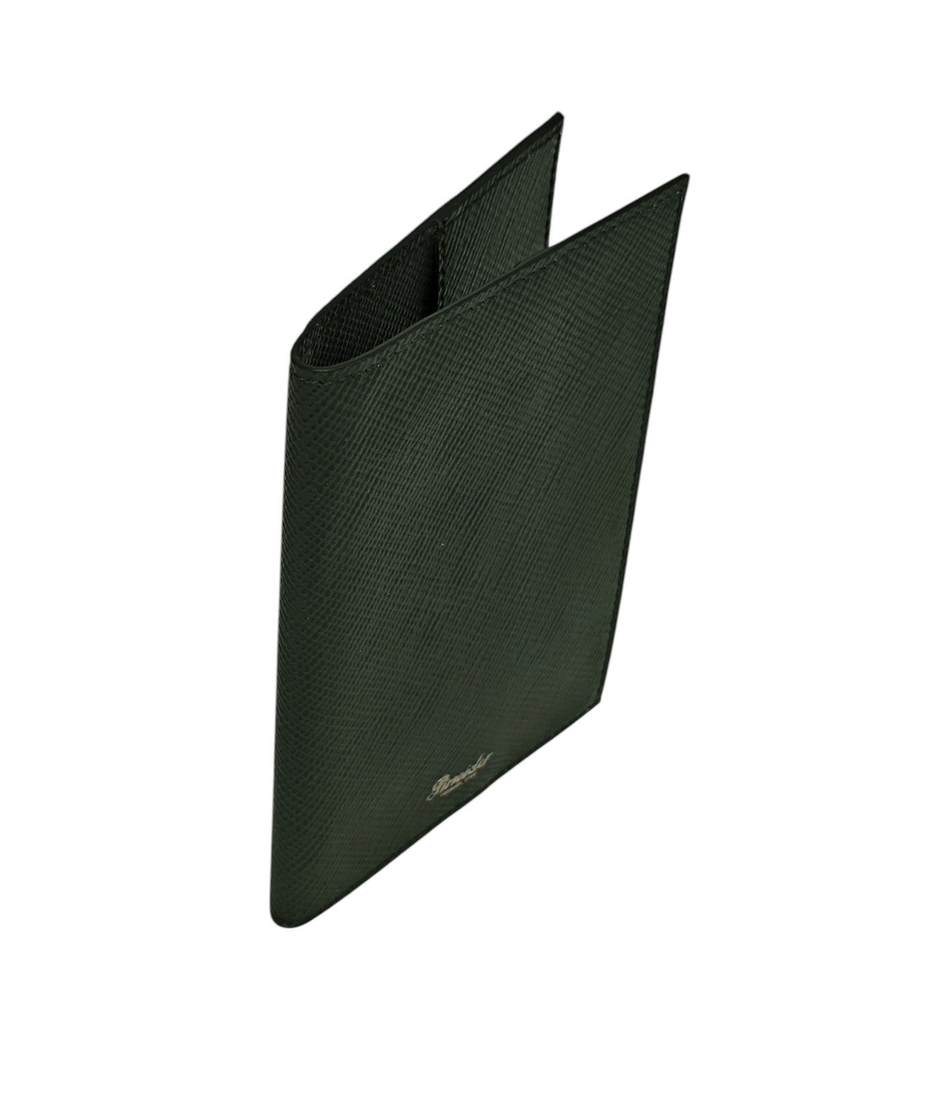 220$ PINEIDER FIRENZE 1774 Passport Holder Saffiano Grain Calf Serpentino Green