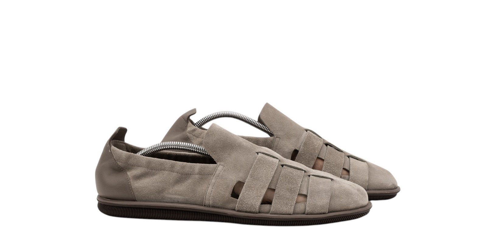 1200$ GIORGIO ARMANI Fisherman Shoes Sandals Gray Suede 9 UK / 10 US / 43 IT