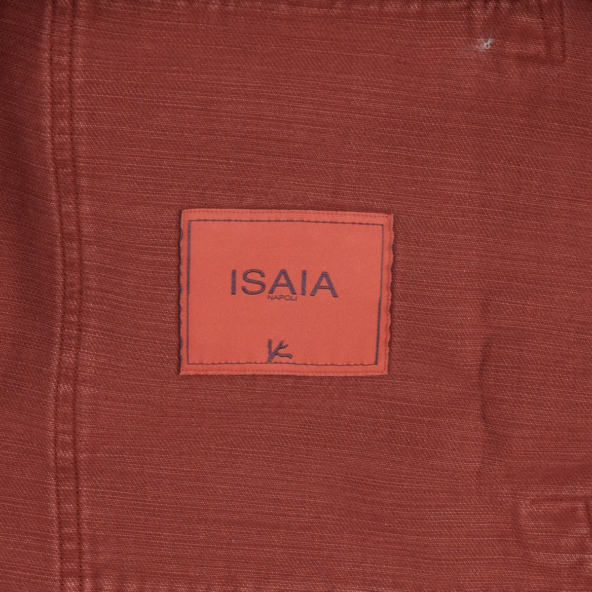 $1350 ISAIA NAPOLI Red Hand-Sewn Overshirt Jacket Cotton Size L - Made in Italy
