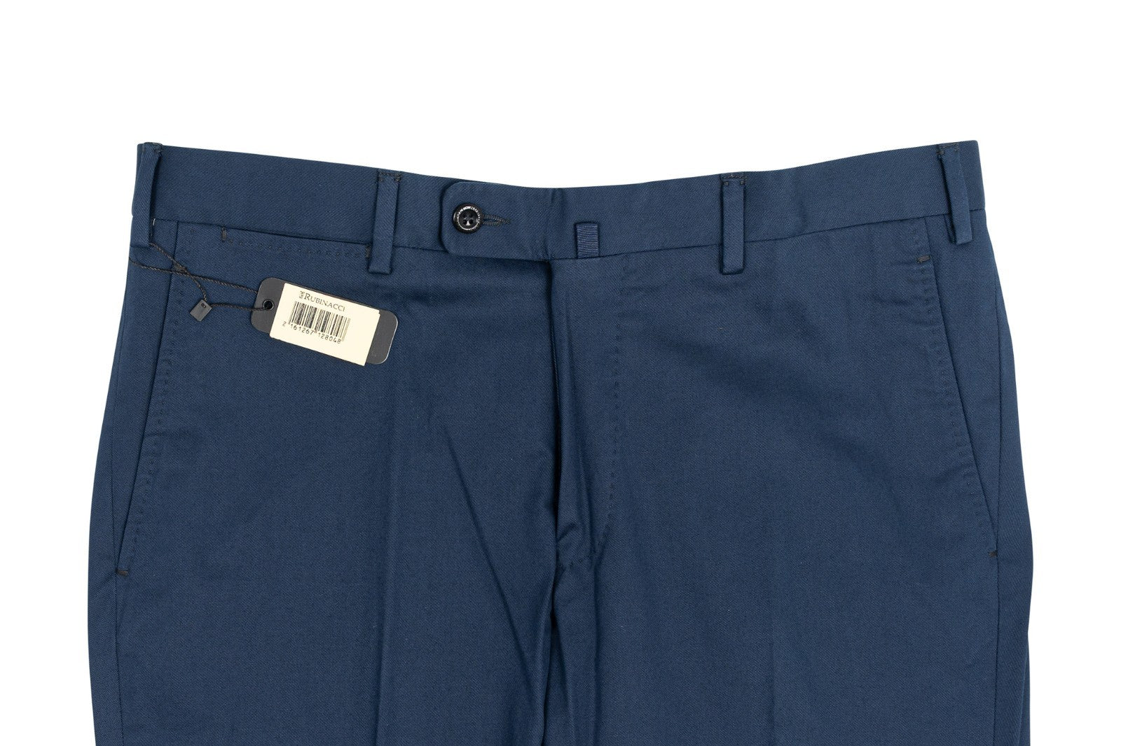 620$ RUBINACCI NAPOLI Electric Blue Dress Pant Stretch Cotton 34 US / 50 EU