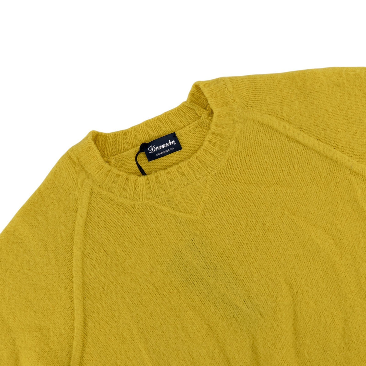 450$ DRUMOHR Sweater Raglan Sleeve Canary Yellow  100% Lambswool 38 US / 48 US