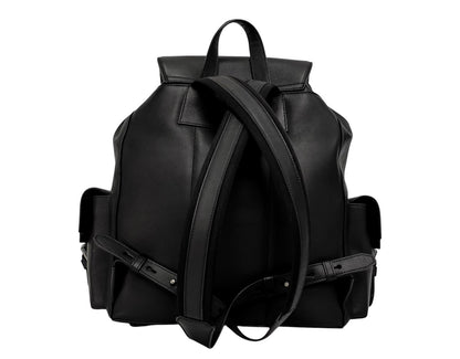 2200$ PINEIDER FIRENZE 1774 Black Calf Multiple Backpack Travel Weekender XL