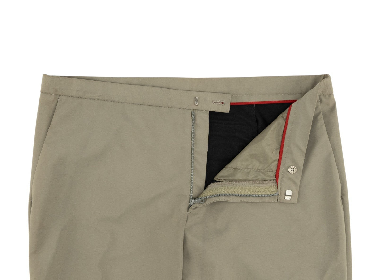 1250$ PRADA MILANO Red Line Khaki Techno Fabric Cargo Pant  36 US / 52 EU