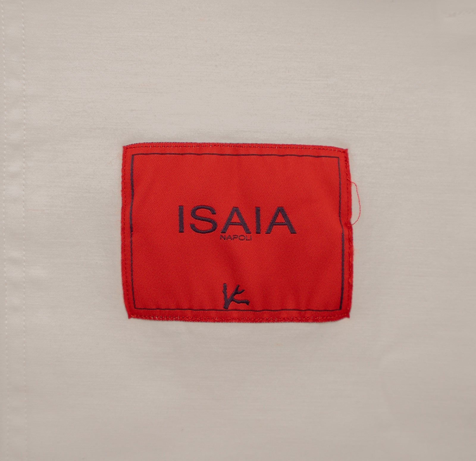 $1390 ISAIA NAPOLI White Hand-Sewn Overshirt Jacket Cotton Cashmere Size L