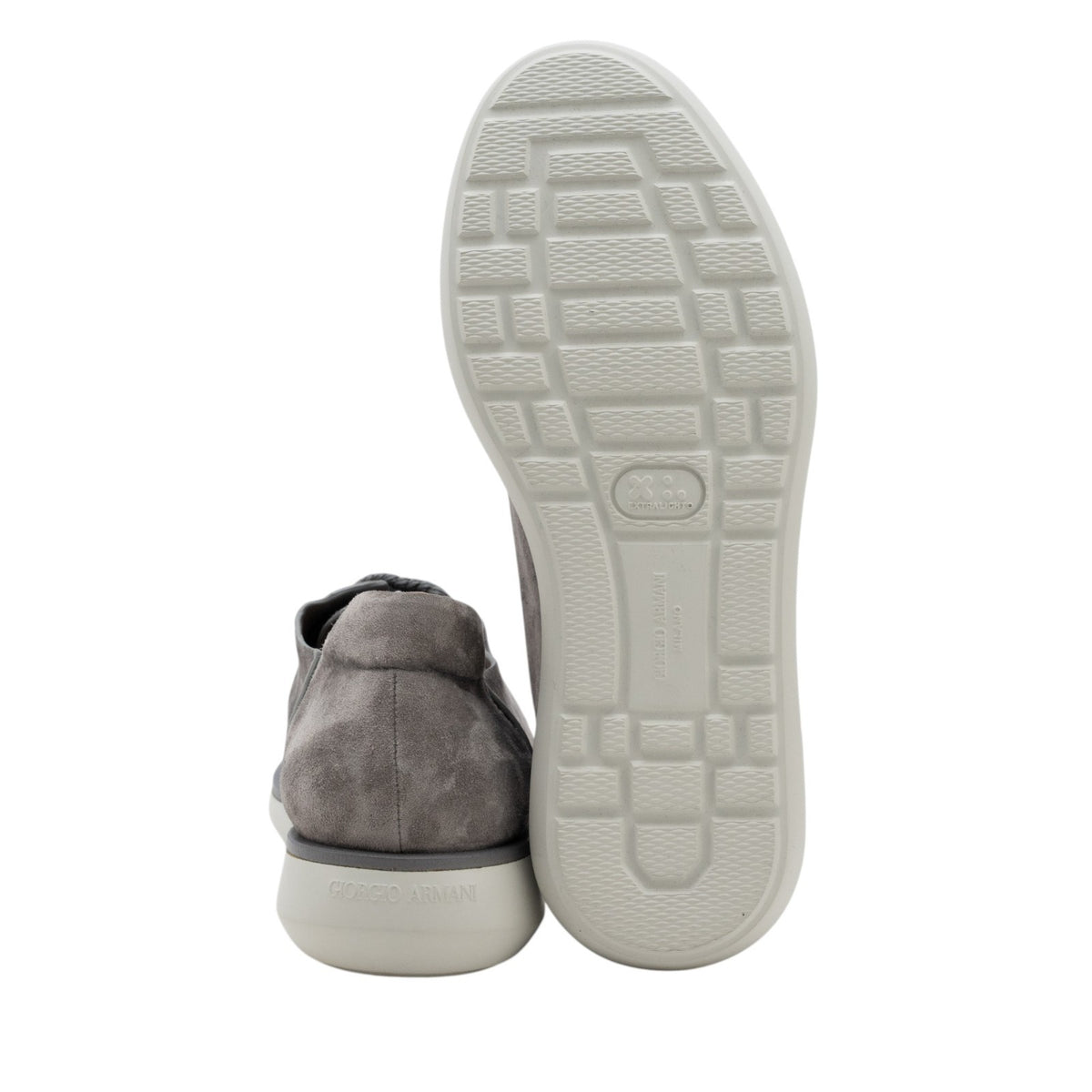1120$ GIORGIO ARMANI Derby Shoes Gray Taupe Suede 5 UK  6 US  39 IT