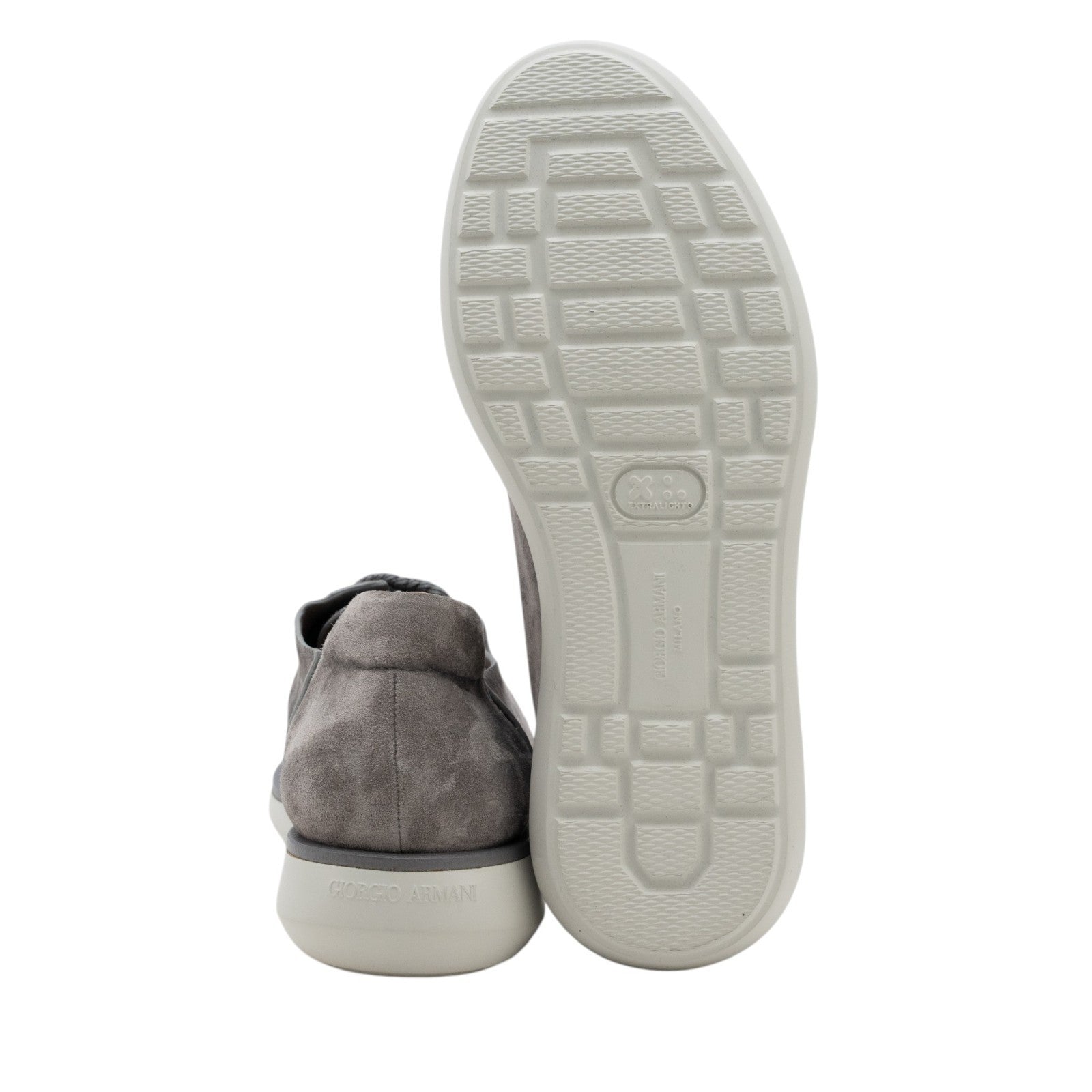 1120$ GIORGIO ARMANI Derby Shoes Gray Taupe Suede 5 UK  6 US  39 IT