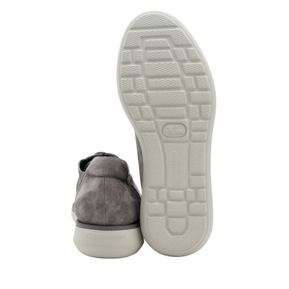 1120$ GIORGIO ARMANI Derby Shoes Gray Taupe Suede 5 UK  6 US  39 IT
