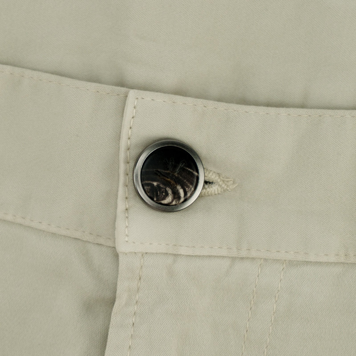 690$ ISAIA NAPOLI Ivory 5 Pocket Pant Cashmere - Cotton Slim 34 US / 50 EU