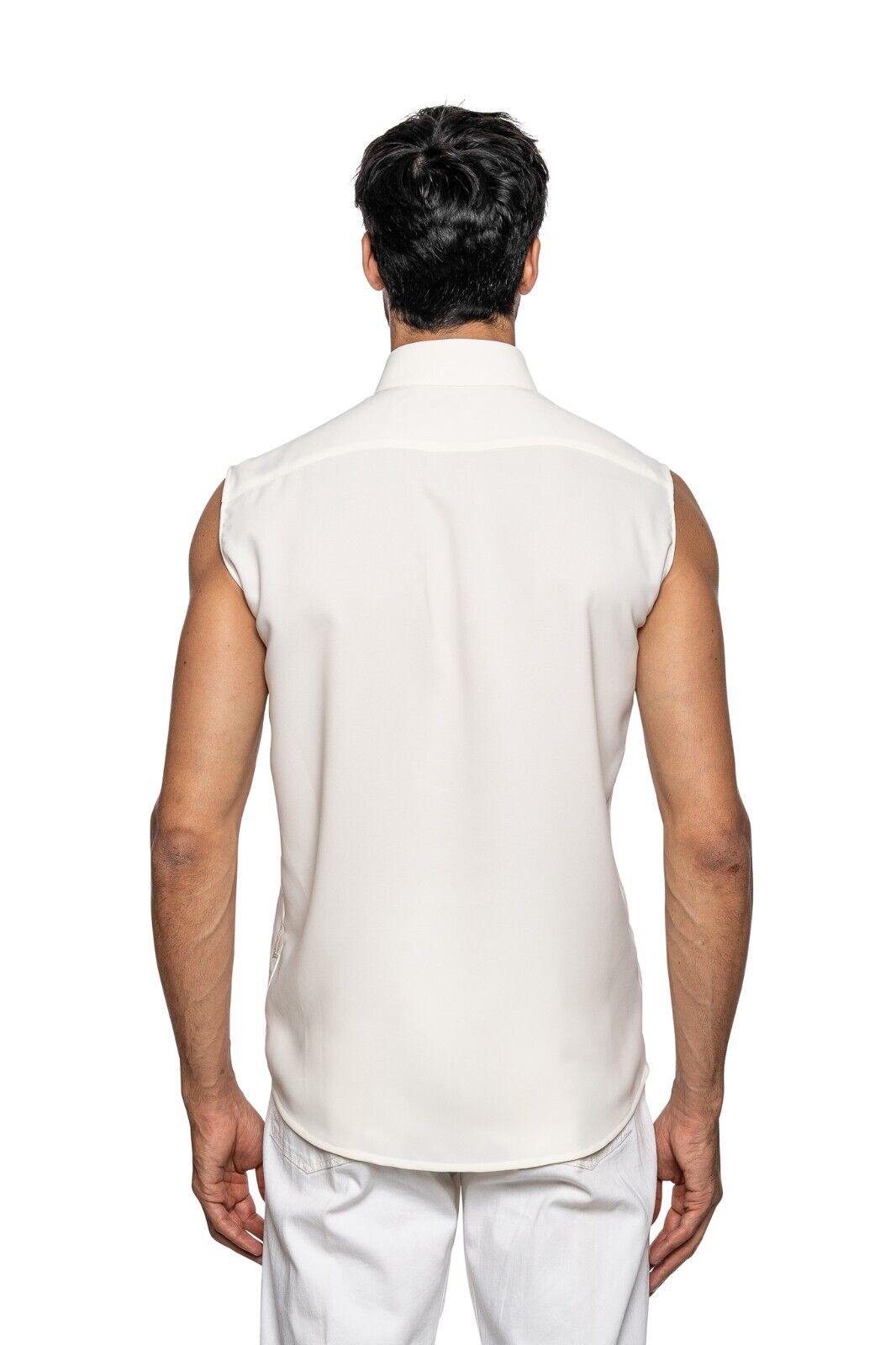 1400$ ITALO FERRETTI Shirt Vest Embroidered "VEIL" 100% Silk COMO Size L BIJAN