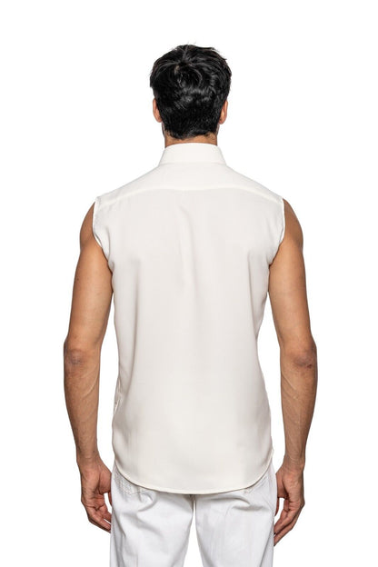 1400$ ITALO FERRETTI Shirt Vest Embroidered "VEIL" 100% Silk COMO Size L BIJAN