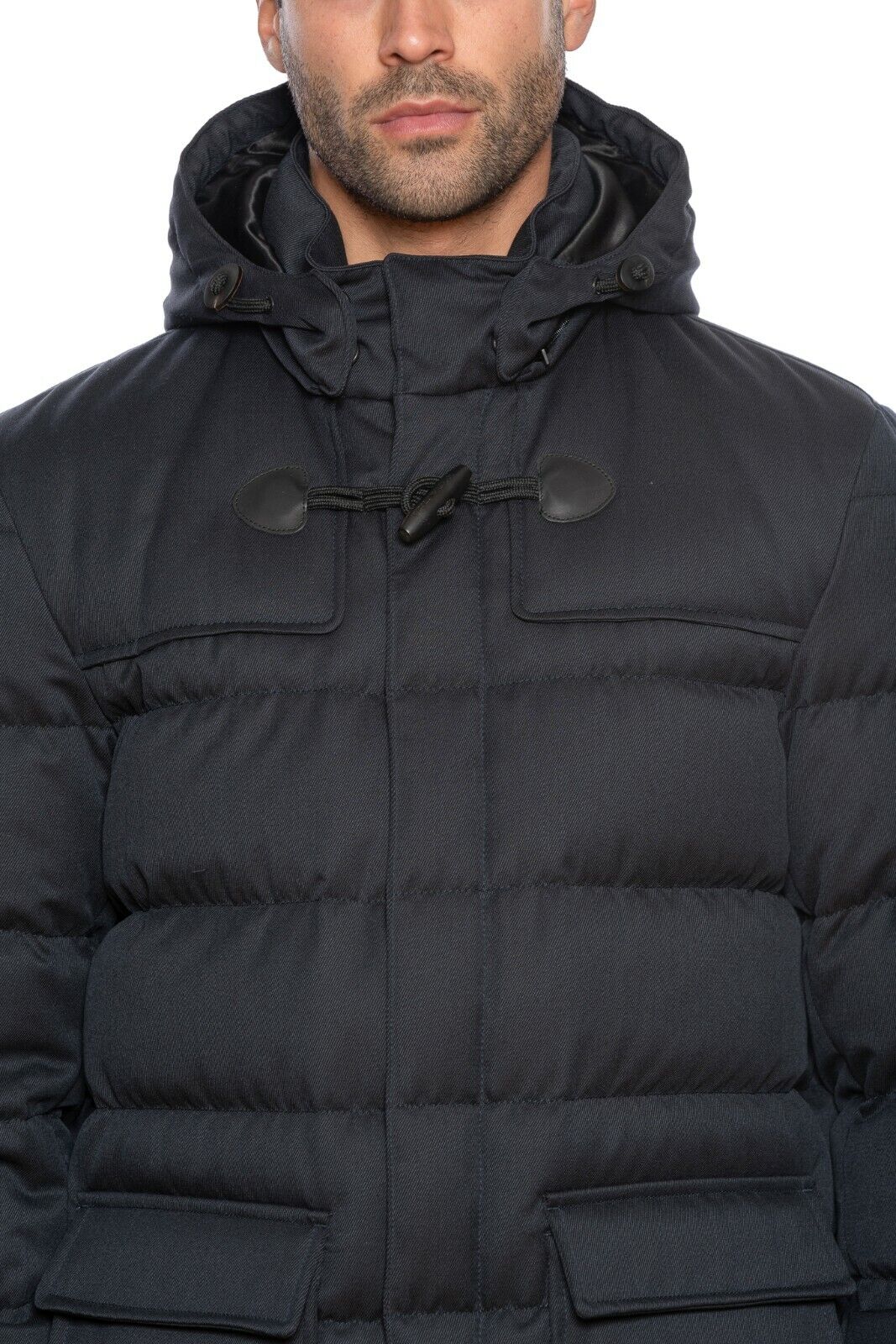 1150$ EMPORIO ARMANI Coat Puffer in Wool / Real Down Made in Italy 40 US / 50 EU