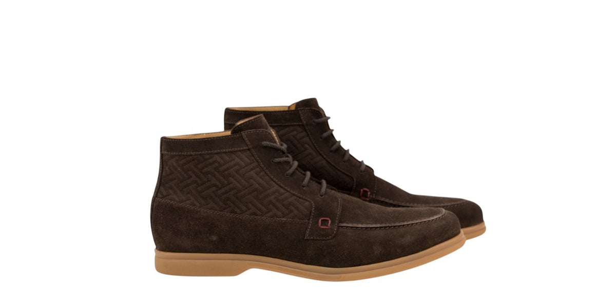 1350$ TESTONI "Portofino" Ankle Boot  Casual Suede Cigar 8 UK / 9 US / 42 IT
