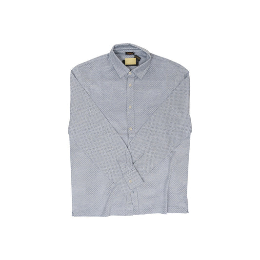 350$ RUBINACCI NAPOLI Blue Dots Shirt Lux Cotton Stretch