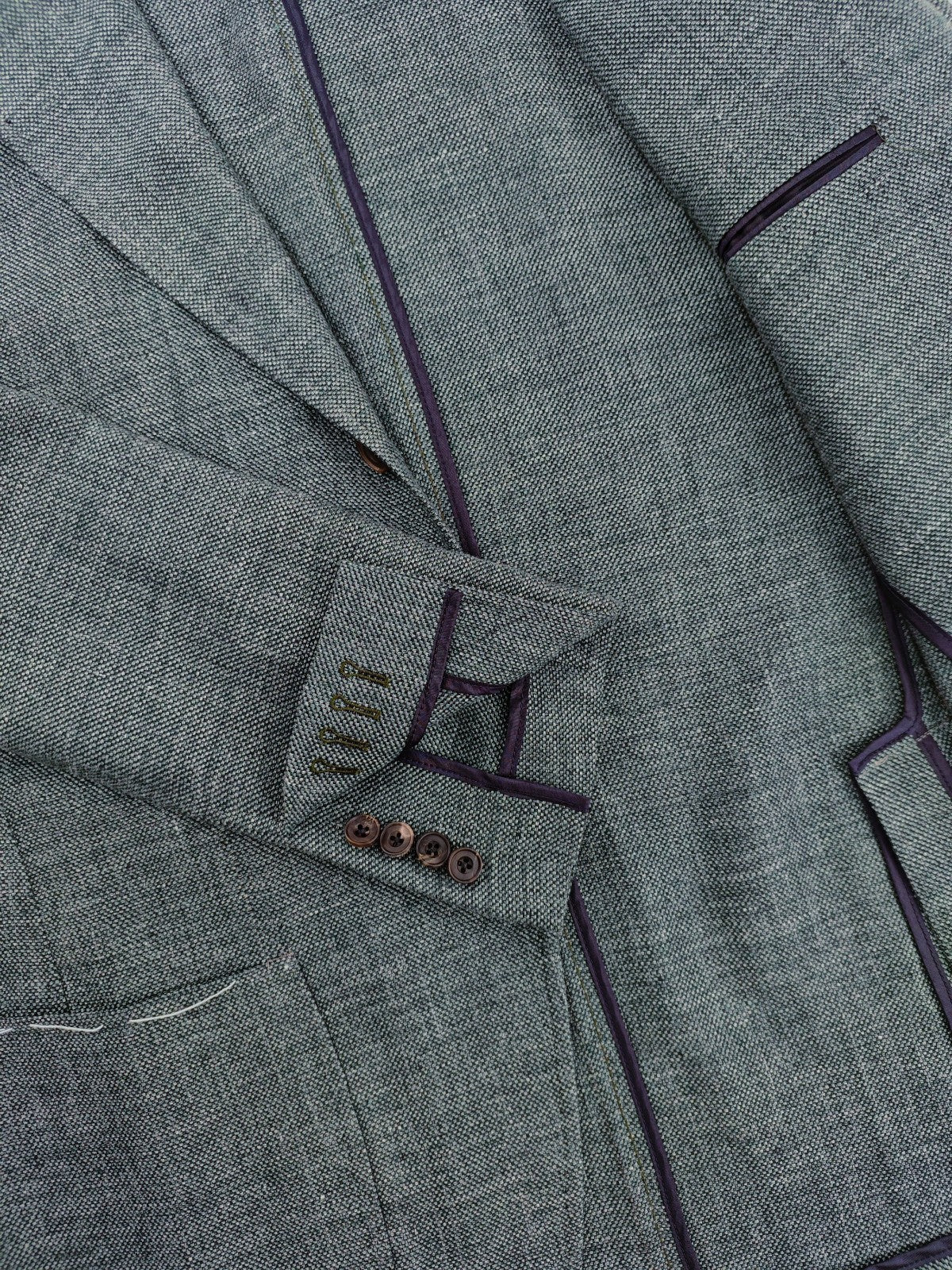 $1650 RUBINACCI NAPOLI Green Jacket Sport Coat Wool / Linen 40 US / 50 EU