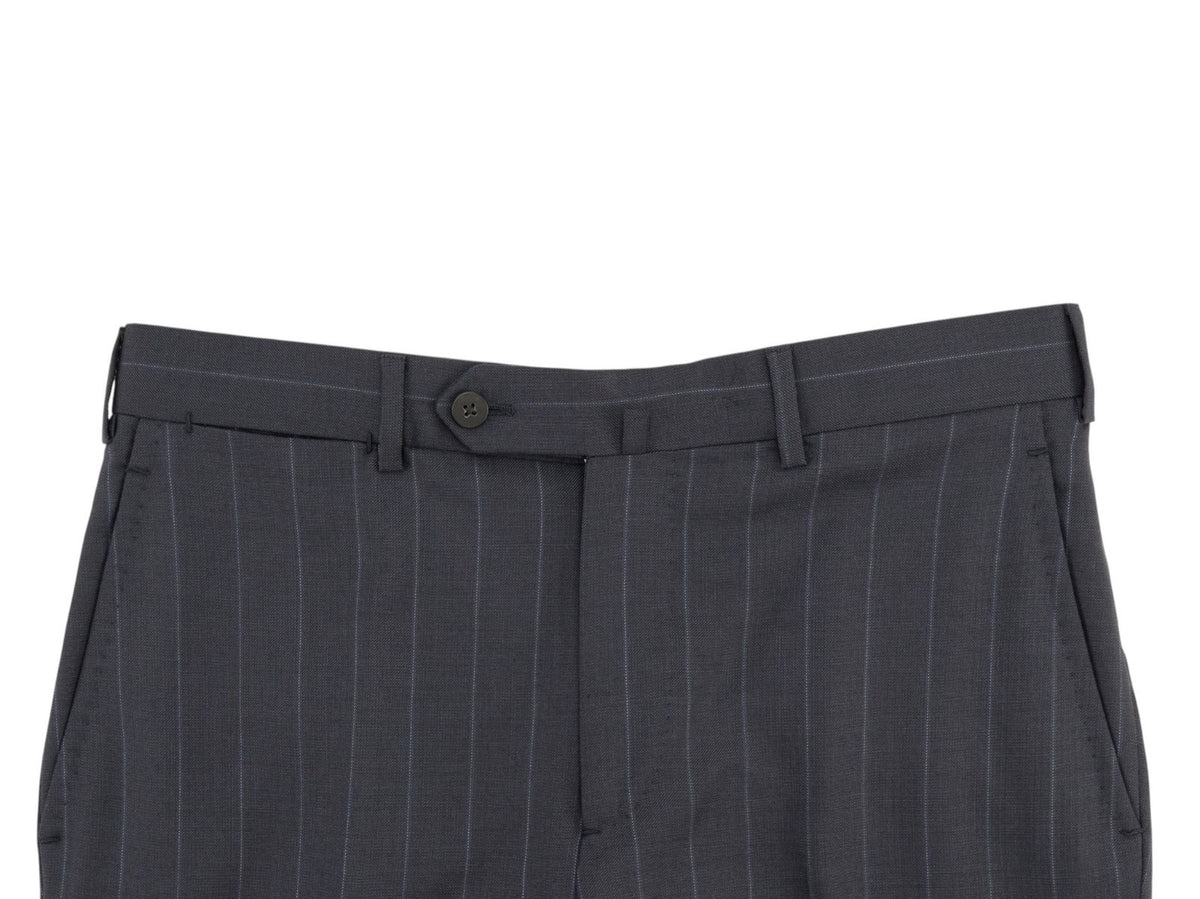 $6850 ISAIA NAPOLI "Gregorio" Dark Blue Suit Hand-Sewn Fine Wool Pinstripe