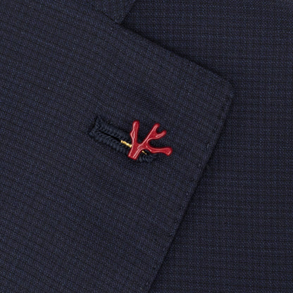 $7150 ISAIA "Marechiaro" Dark Blue Suit Wool 170's & Silk 44 US / 54 EU 8R