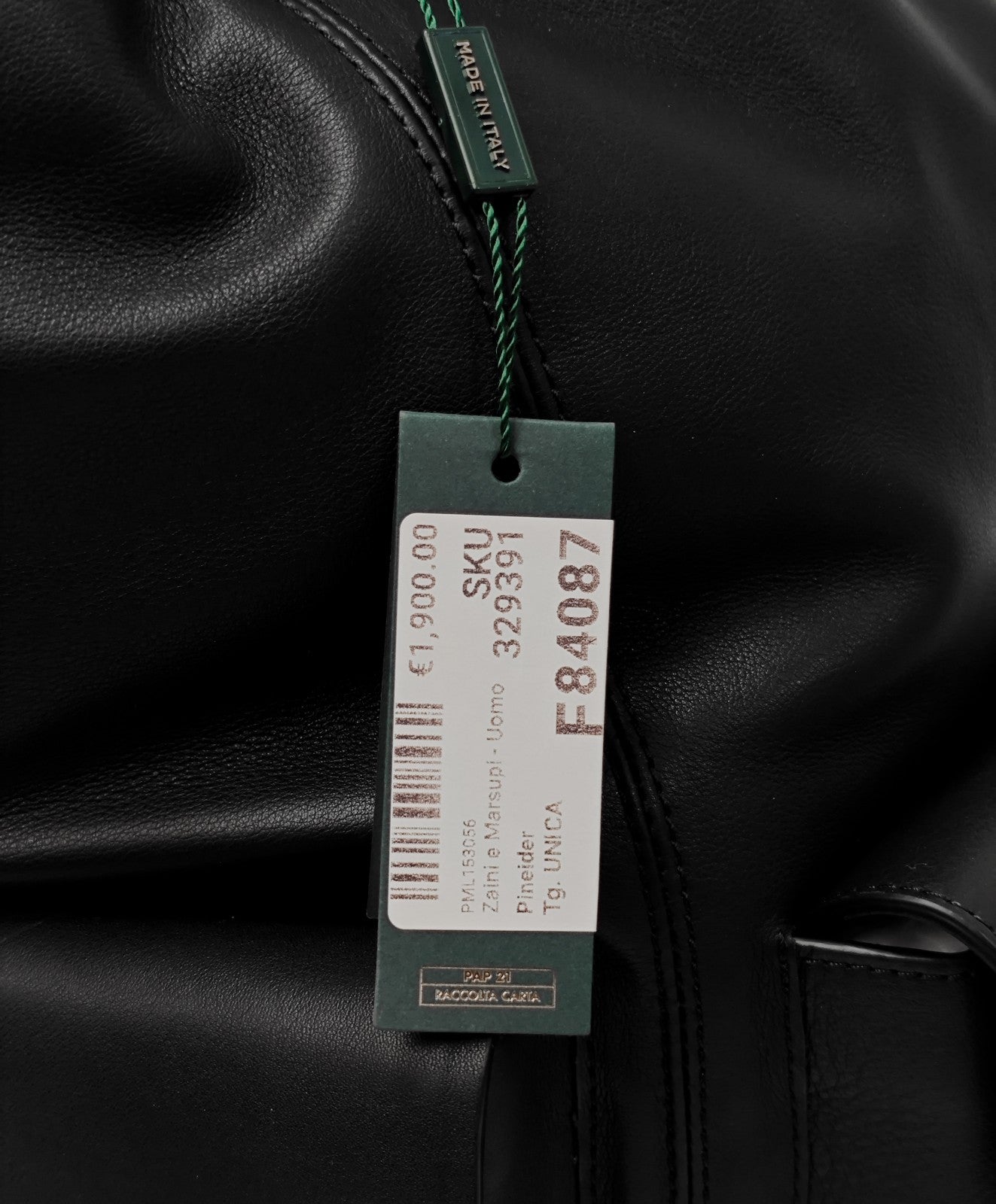 2200$ PINEIDER FIRENZE 1774 Black Calf Multiple Backpack Travel Weekender XL