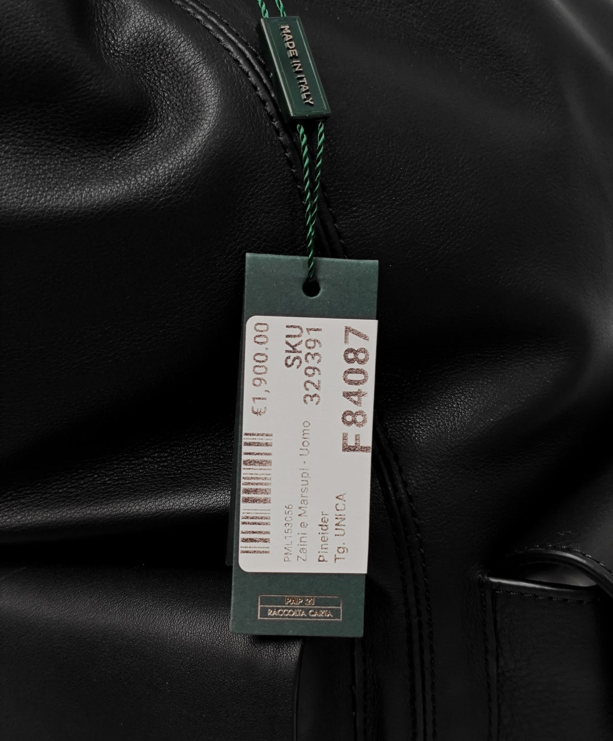 2200$ PINEIDER FIRENZE 1774 Black Calf Multiple Backpack Travel Weekender XL