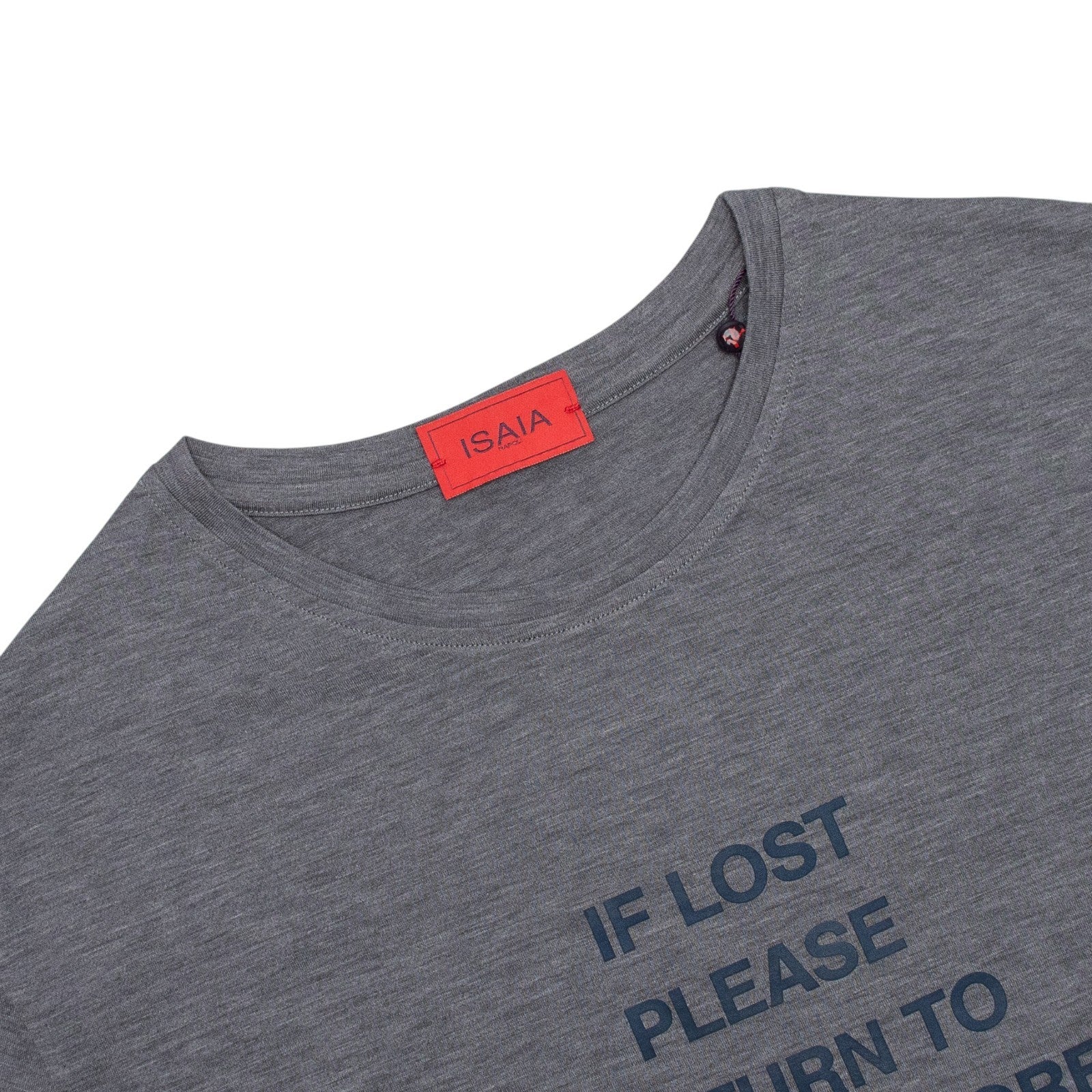550$ ISAIA NAPOLI " Capri " Cotton Jersey Short Sleeve Handmade T-Shirt Gray M