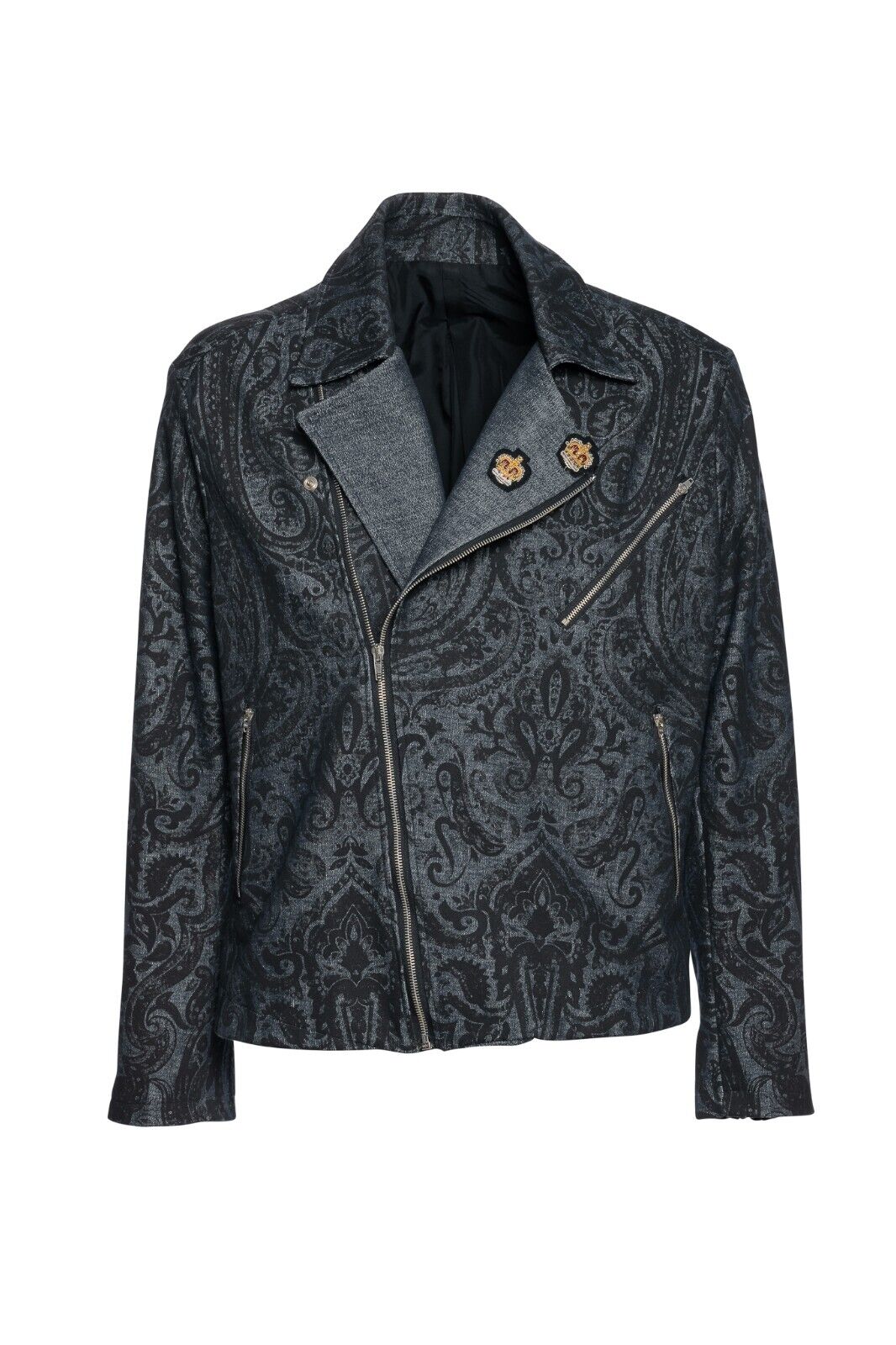 2000$ ITALO FERRETTI Jacket "BROOCH" Damask 100% Cotton  40 US / 50 EU ZILLI