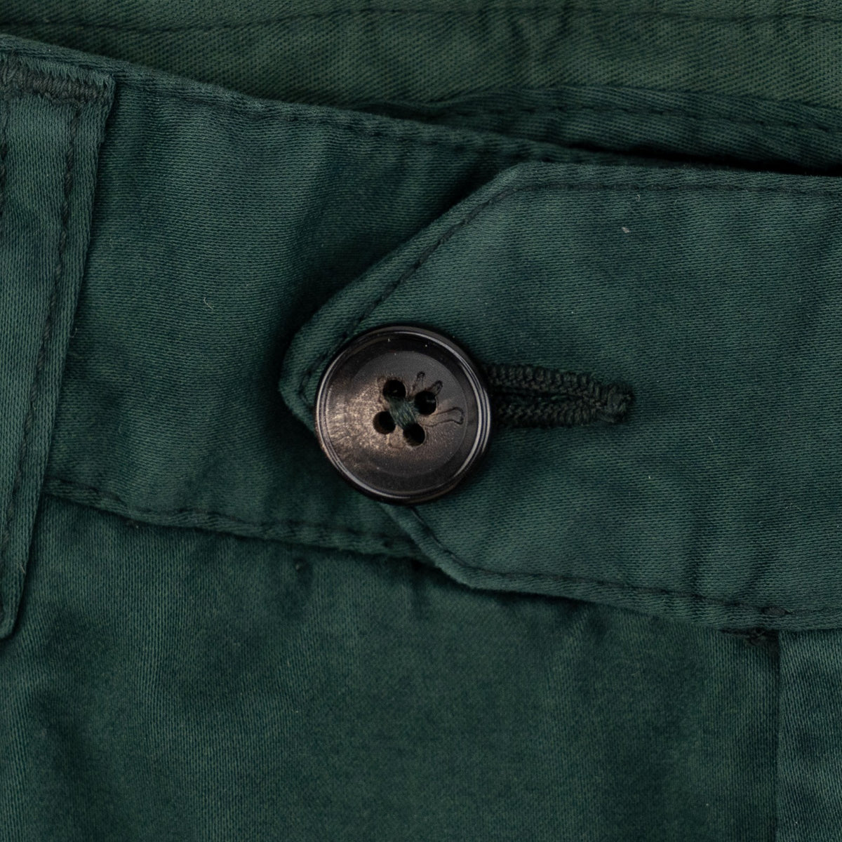 850$ ISAIA NAPOLI Dark Green Chino 5 Pocket Pant Cashmere Cotton Slim Fit