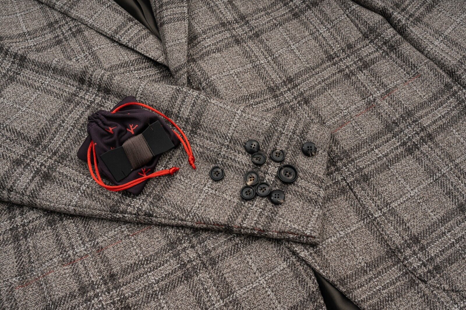 $6500 ISAIA NAPOLI Gray Checks Jacket Sport Coat 100% Cashmere  40 US / 50 EU