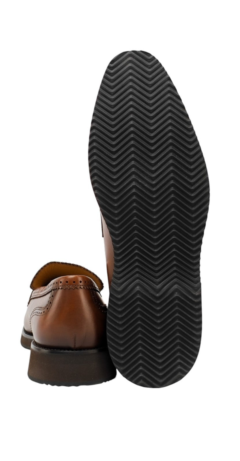 $1200 TESTONI BOLOGNA "Bolgheri" Loafer Shoes Shaded Calf Cider Brown